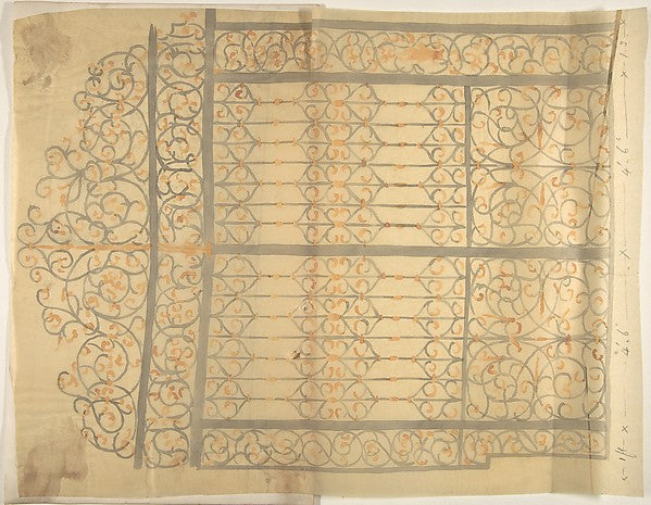 Wrought Iron Gate Design  1870–1900-Attributed to Richardson E,16x12