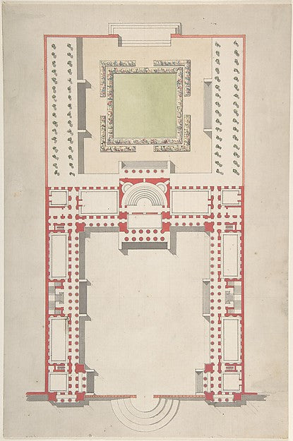 Architectural Ground Plan n.d.-Paul Guillaume Lemoine,  Poster Print Wall Art