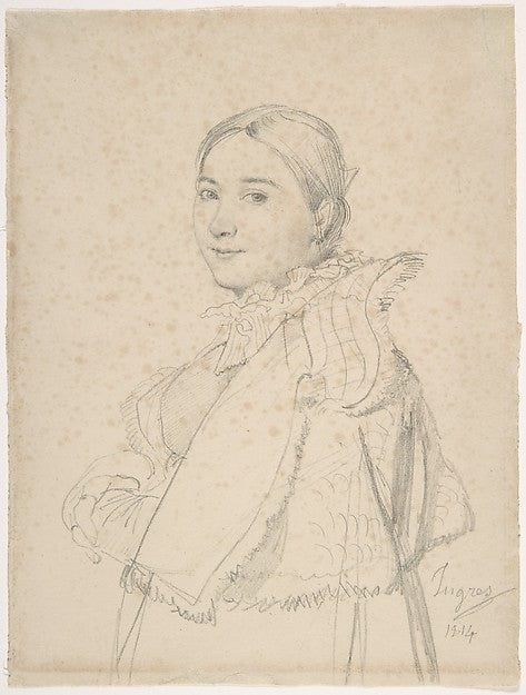 Madame Jean-Auguste-Dominique Ingres  née Madeleine Chapelle 1,  Poster Print Wall Art