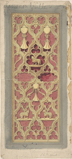 Louvain Church Grille second half 19th cent-Anonymous, British,16x12"(A3)Poster