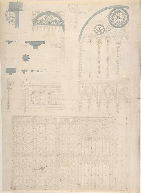 Tracery and Church Ornament second half 19th cent-Anonymous, B,  Poster Print Wall Art
