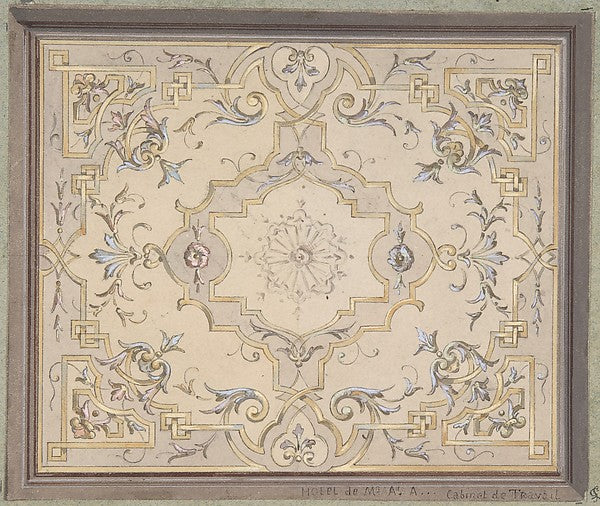 Design for a Study Ceiling second half 19th cent-Jules-Edmond-,  Poster Print Wall Art