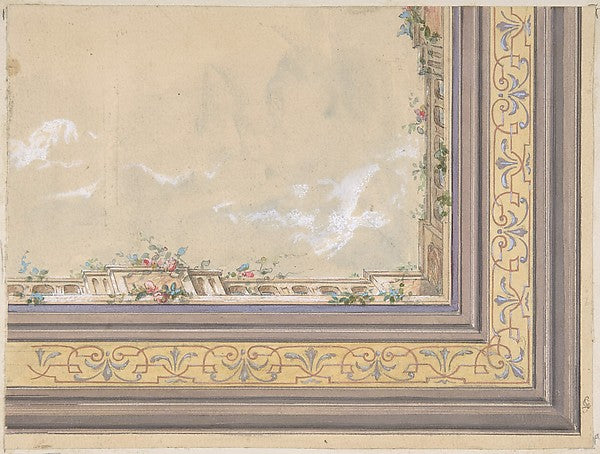 Design for Ceiling second half 19th cent-Jules-Edmond-Charles,  Poster Print Wall Art