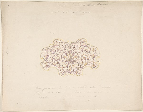 Design for Grand Salon  Ground Floor  Hôtel Candamo c1873-Jule,  Poster Print Wall Art