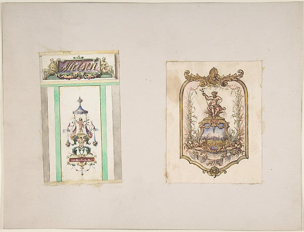 Two Designs for Ornamental Panels second half 19th cent-Jules-,  Poster Print Wall Art