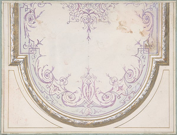 Design for Ceiling of the Duchess of Newcastle's Petit Salon ,  Poster Print Wall Art