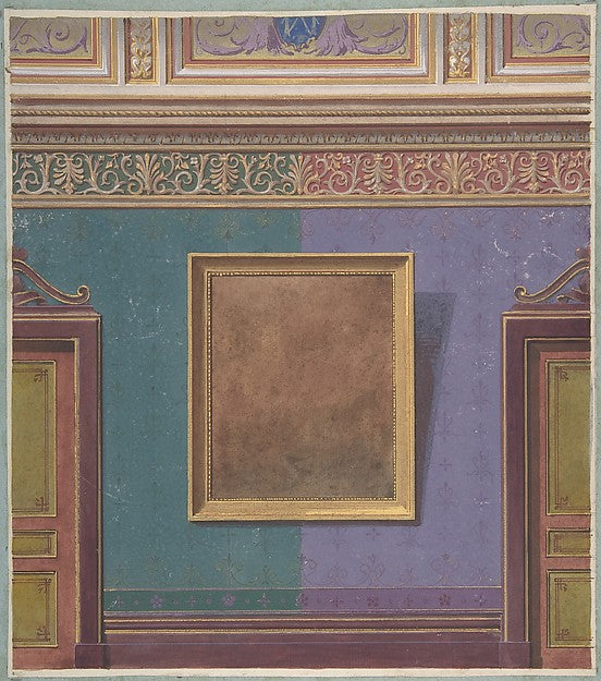 Design for Elevation of the Duchess of Newcastle's Bedroom  Hô,  Poster Print Wall Art