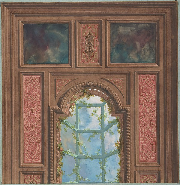 Design for Coffered Ceiling second half 19th cent-Jules-Edmond,  Poster Print Wall Art