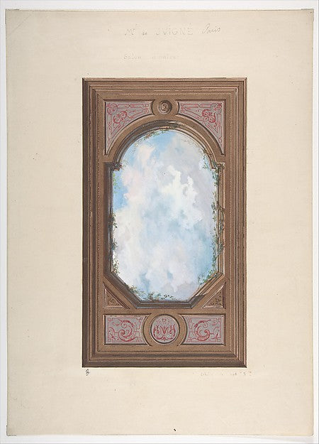 Ceiling design for Salon d'Entrée  Hôtel de Monsieur de Juigne,  Poster Print