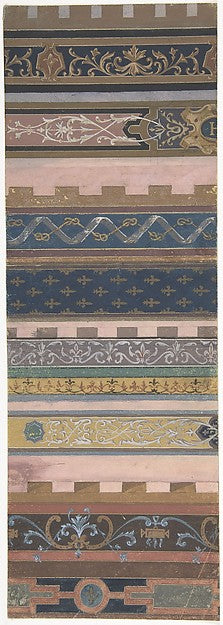 Design for Ceiling at Fontainebleau 1850–1910-Jules-Edmond-Cha,  Poster Print Wall Art
