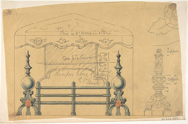 Design for Grate 1874-Anonymous, British, 19th cent,  Poster Print