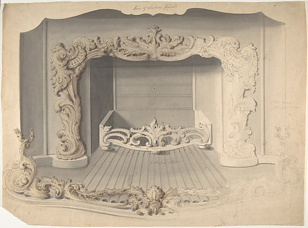 Iron Grate with Acanthus Ornament 19th cent-Anonymous, British,16x12