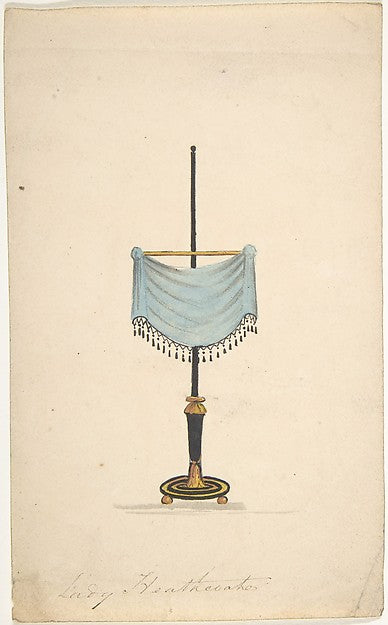 Design for a Firescreen  "for Lady Heathcote" early 19th cent-,  Poster Print Wall Art