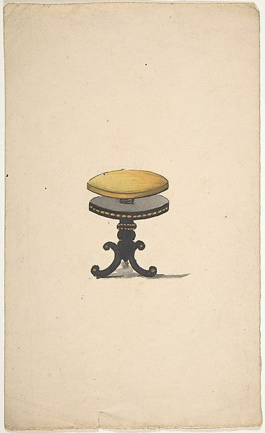 Design for a Piano Stool early 19th cent-Attributed to Gillows,  Poster Print Wall Art
