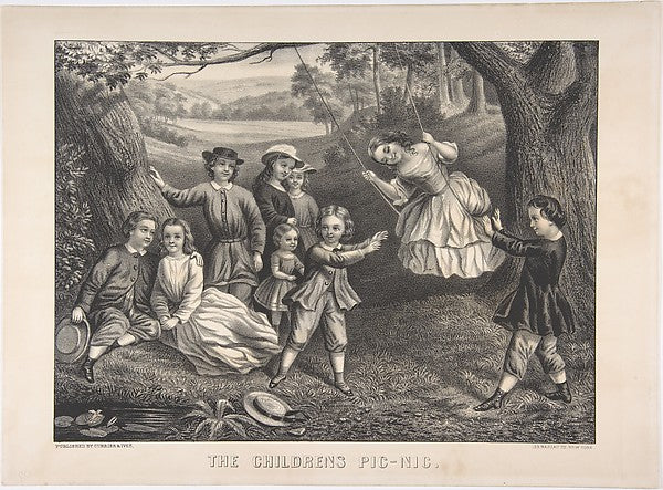 The Children's Pic-Nic c1872–74-,  Poster Print