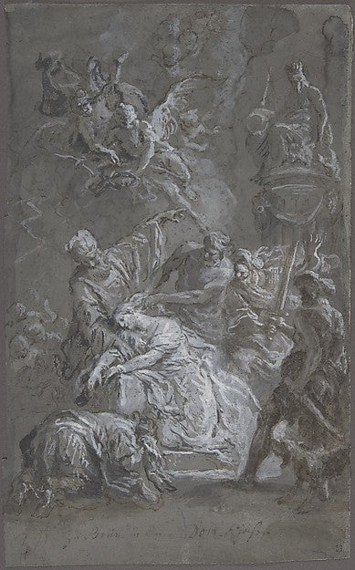 The Martyrdom of Saint Barbara 18th cent-Martin Johann Schmidt,  Poster Print Wall Art
