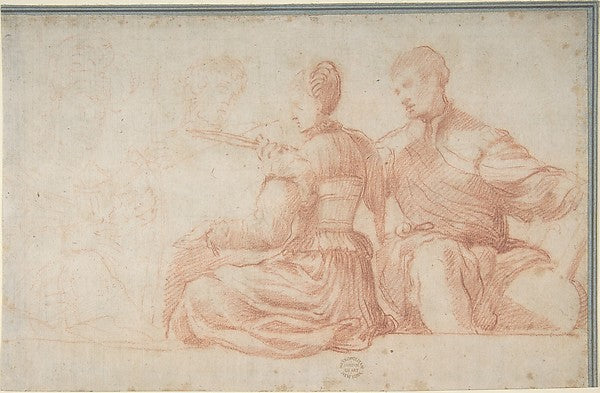 A Frieze Portraying a  Music Party 1512–71-Niccolò dell' Abate,16x12"(A3) Poster