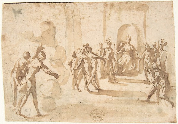 Aeneas and Achates Entering Dido's Palace in a Cloud 1624–63-a,  Poster Print Wall Art