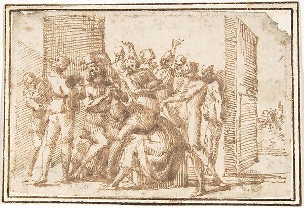 Religious Scene  1624–63-attributed to Francesco Allegrini  16,  Poster Print Wall Art
