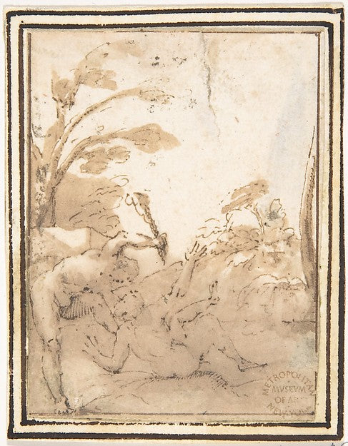 Cain Slaying Abel 1624–63-attributed to Francesco Allegrini  1,  Poster Print Wall Art