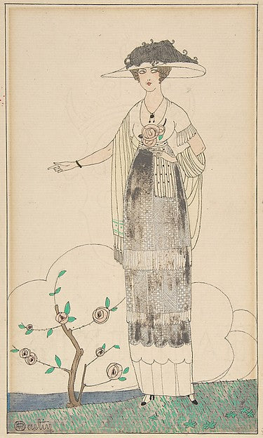 A Lady and a Rose Bush 1913-Charles Martin, Poster Print