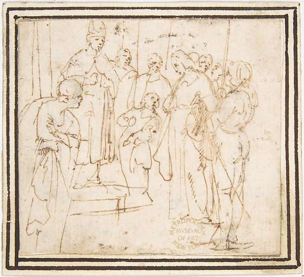 Christ before the High Priest Caiphas 1624–63-attributed to Fr,  Poster Print Wall Art