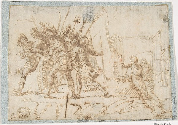 The Arrest of Christ 1624–63-attributed to Francesco Allegrini,  Poster Print Wall Art