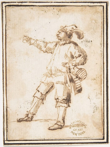 Study of an Actor 1624–63-attributed to Francesco Allegrini  1,  Poster Print Wall Art