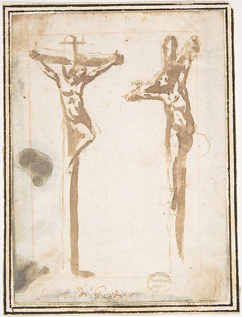 Christ Crucified with the Good Thief 1624–63-attributed to Fra,  Poster Print Wall Art