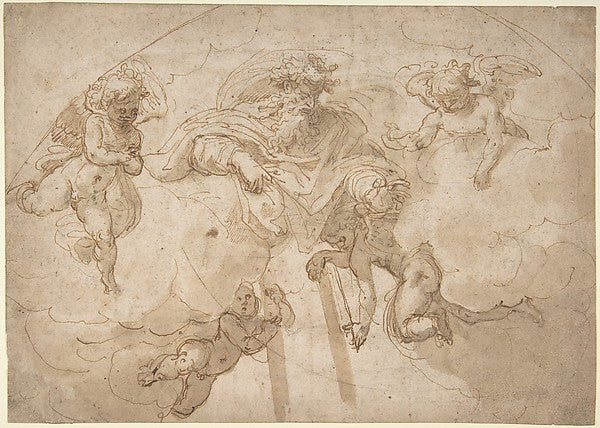 God the Father with Four Angels. 1569–71-Bertoia  ),  Poster Print Wall Art