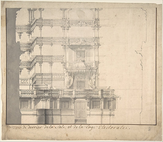 Section of the Interior of a Court Theater . 1687–1769-Alexand,16x12"(A3) Poster