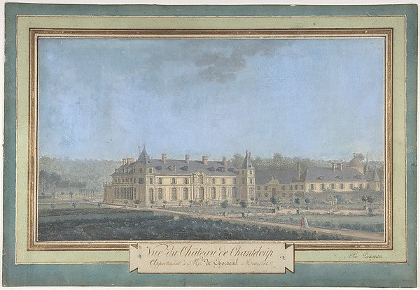 View of a Château 18th cent-Attributed to Nicolas Pérignon the,16x12"(A3)Poster