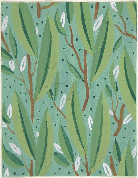 Fabric Design with Pussywillows after 1919-Attributed to Paul, Poster Print