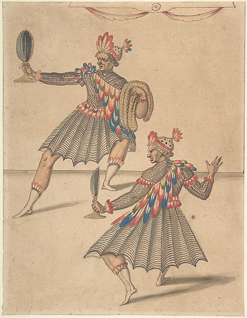 Drawing of Two 'Americans' for Ballet de la Douairière de Bill,  Poster Print