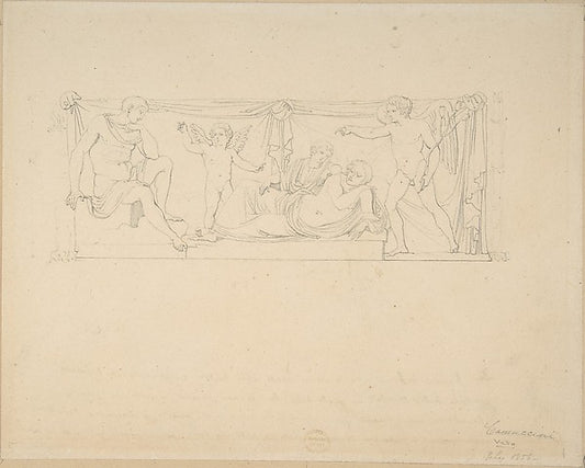 Mythological Scene 1771–1844-Vincenzo Camuccini,16x12"(A3) Poster