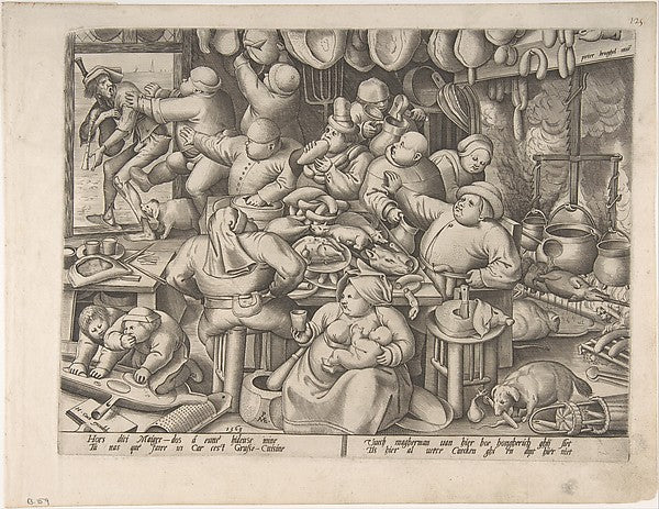 The Fat Kitchen 1563-After Pieter Bruegel the Elder  c1525–156,  Poster Print