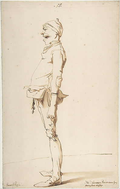 Caricature of the Artist's Younger Brother Marie-Alexandre-Fra,  Poster Print Wall Art