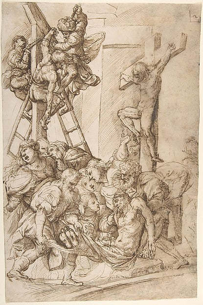 The Deposition from the Cross c1500-Domenico Campagnola  1500–,  Poster Print