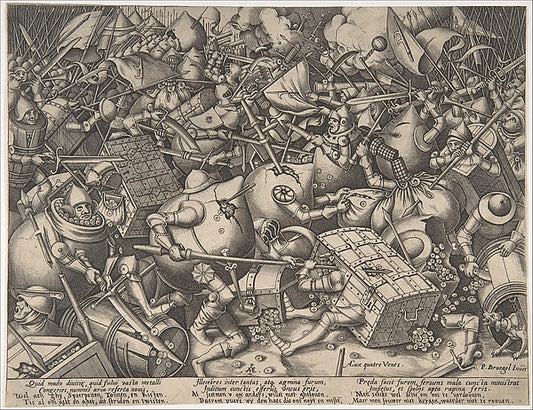 The Battle about Money after 1570-Pieter van der Heyden, After,16x12"(A3) Poster