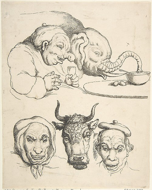Comparative Anatomy 1800–25-Thomas Rowlandson ,  Poster Print