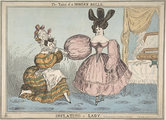 The Toilet of a Modern Belle: Inflating a Lady July 1829-Willi,  Poster Print