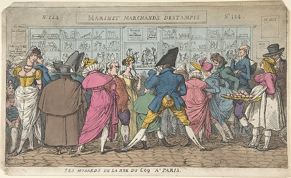 Les Musards de la Rue du Coq à Paris  c1810-Attributed to Thom,  Poster Print