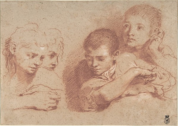 Studies of a Boy and a Girl  Studies of Legs  1560–1609-Tradit,16x12"(A3) Poster