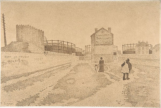 The Gas Tanks at Clichy 1886-Paul Signac,16x12"(A3) Poster