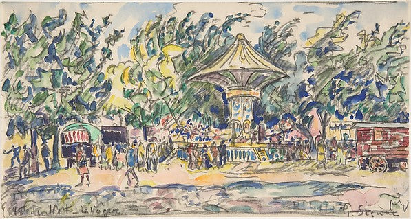 Village Festival  c1920-Paul Signac,16x12"(A3) Poster