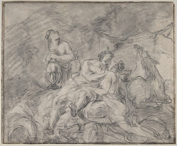 Lot and His Daughters n.d.-Attributed to Nicolas Vleughels,16x12"(A3) Poster