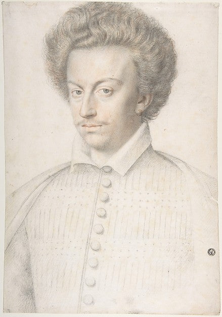 Portrait of a Man -Anonymous, French, 16th cent,  Poster Print Wall Art