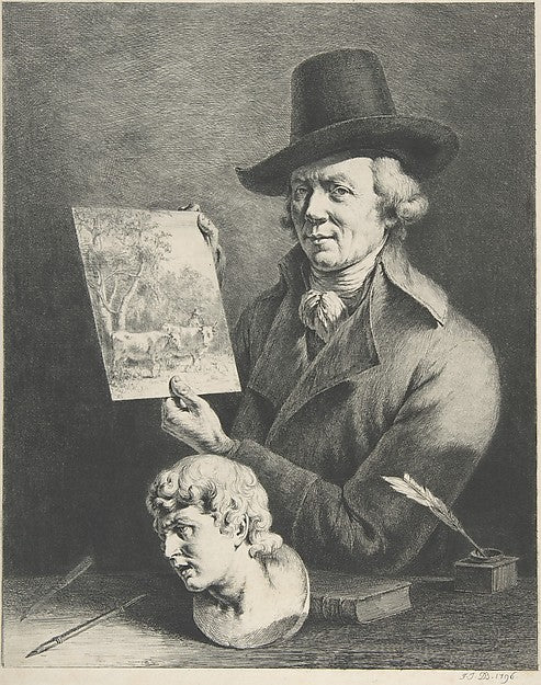 Self-Portrait  1796-Jean Jacques de Boissieu,  Poster Print Wall Art