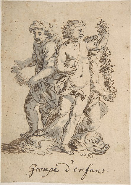 Groupe d'enfans 17th cent-Anonymous,French,17th cent,  Poster Print Wall Art