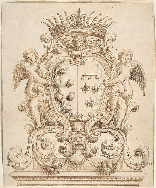 Heraldic Design for Henry IV and Marie de Medici  17th cent-An,  Poster Print Wall Art